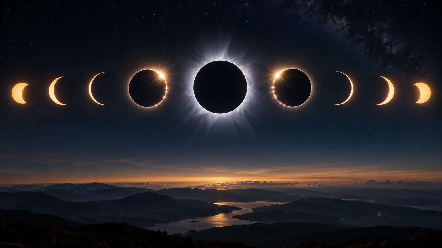 Anillo de diamantes y cuentas de Baily: cómo observar un eclipse total con seguridad