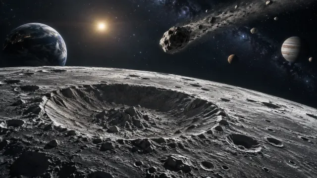 Los cráteres lunares conservan la historia de impactos del sistema solar