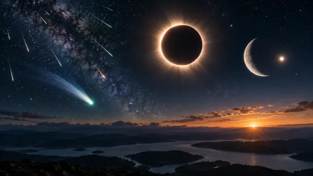 El cielo de 2026: eclipses, meteoros y encuentros para observar