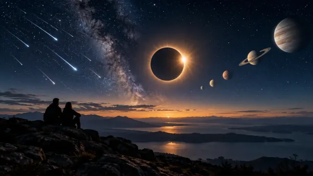 El cielo de 2026: eclipses, Perseidas y encuentros planetarios para seguir con prudencia