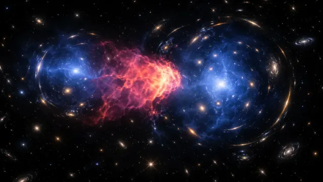 El Cúmulo Bala: cómo la lente gravitacional revela masa separada del gas caliente