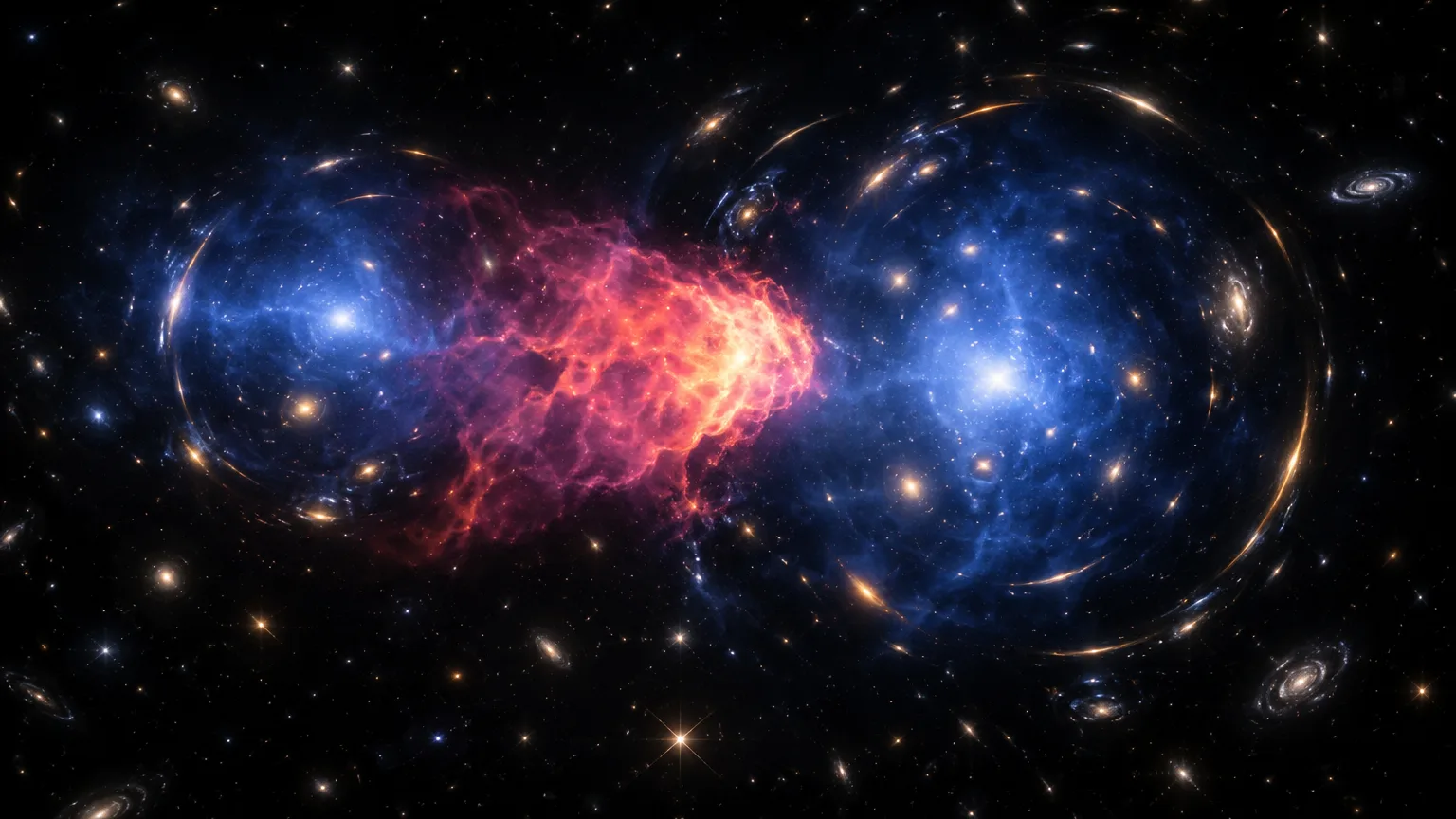 El Cúmulo Bala: cómo la lente gravitacional revela masa separada del gas caliente