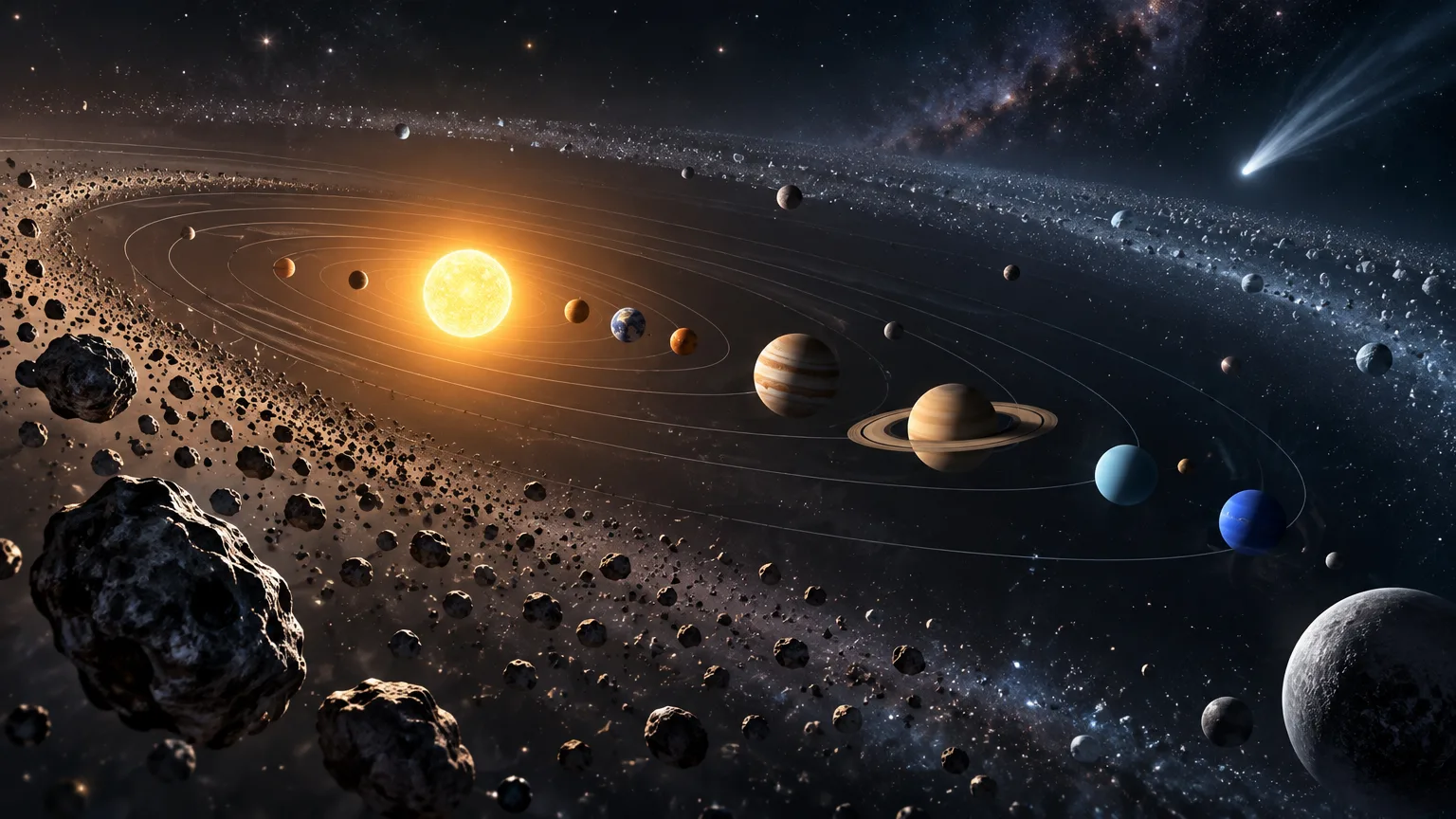 El sistema solar: un vecindario cósmico mucho más amplio que sus ocho planetas