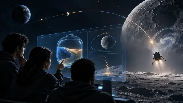 Estudiantes de NASA SEES modelan ventanas para medir el combustible de IM-3
