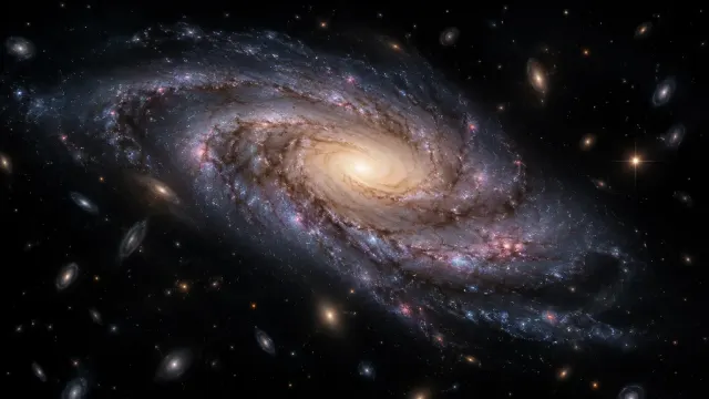 Hubble observa una galaxia espiral con un aspecto engañosamente tranquilo