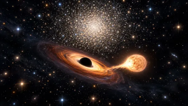 Hubble y Webb detectan un agujero negro estelar en Omega Centauri