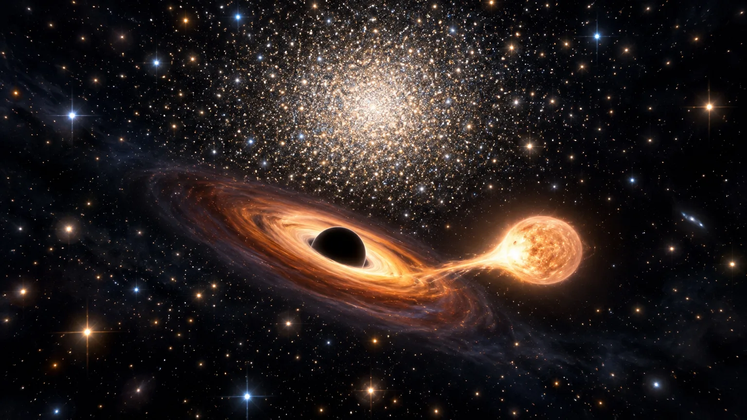 Hubble y Webb detectan un agujero negro estelar en Omega Centauri