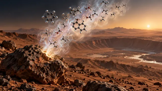 La química húmeda de Curiosity extrajo moléculas orgánicas de una roca marciana