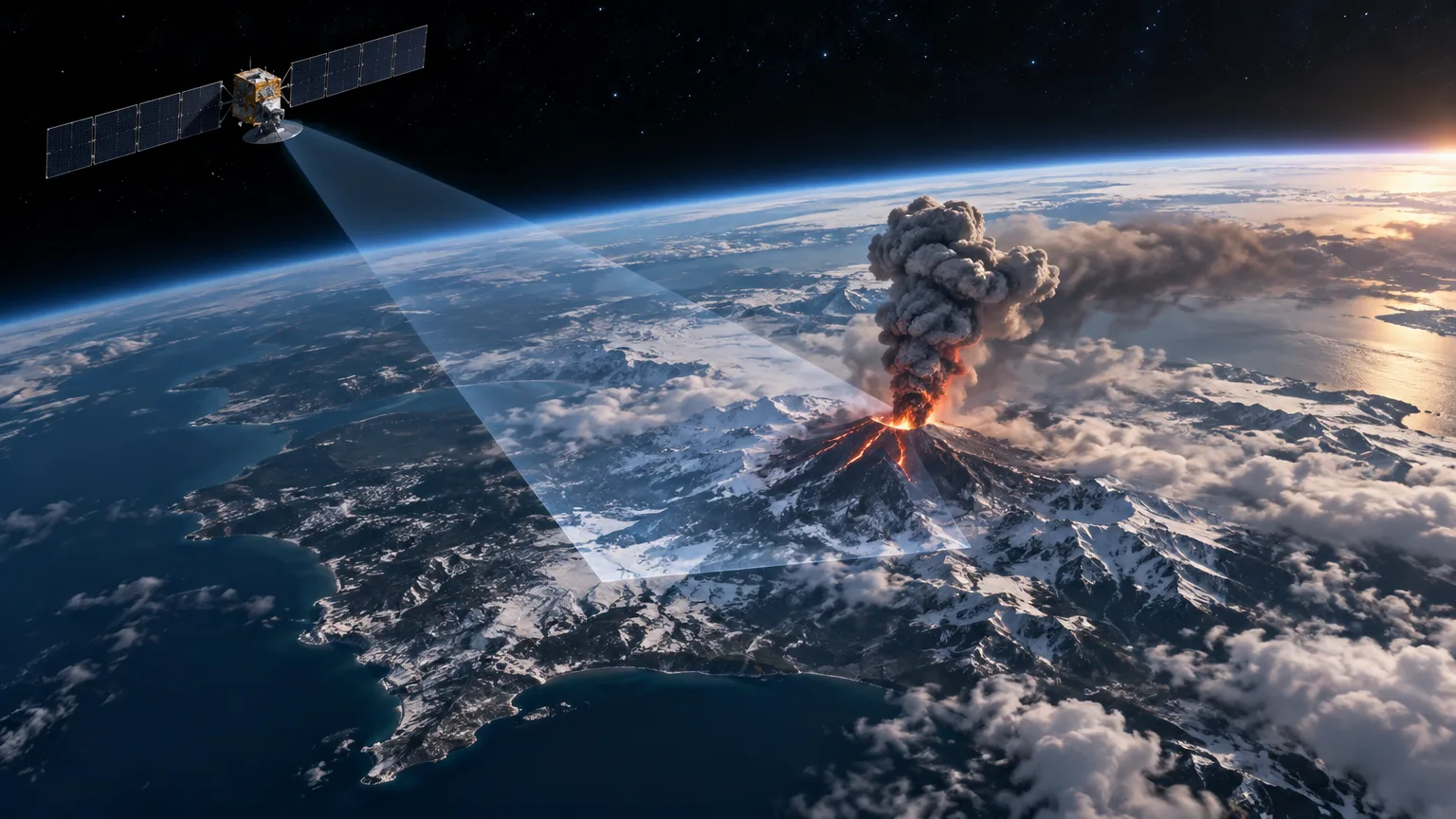NISAR capta en imágenes la erupción de un volcán ruso