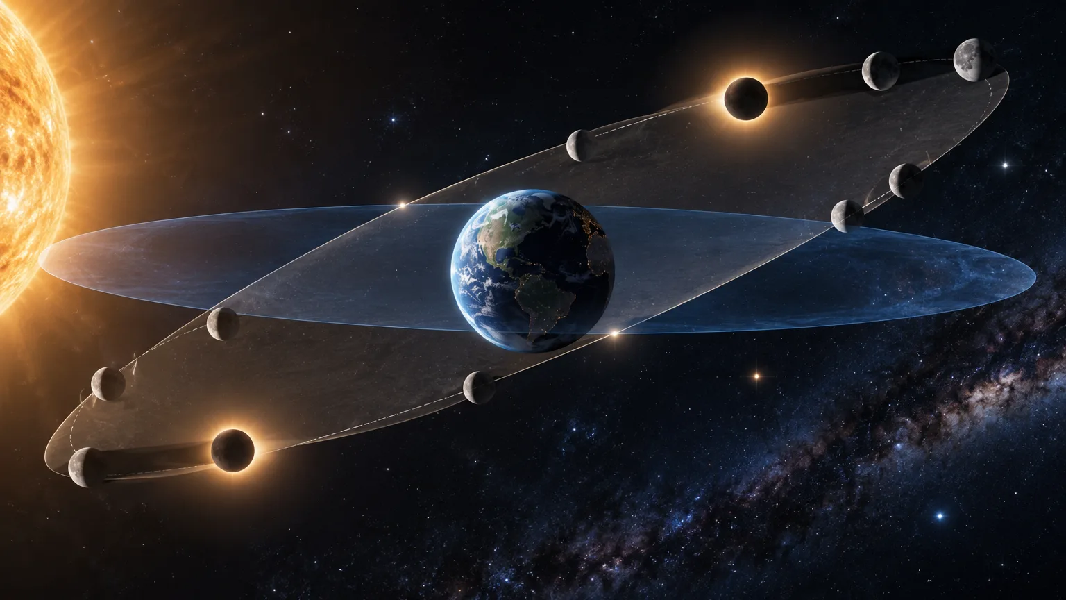 Por qué los eclipses no ocurren todos los meses: inclinación, nodos y ciclos