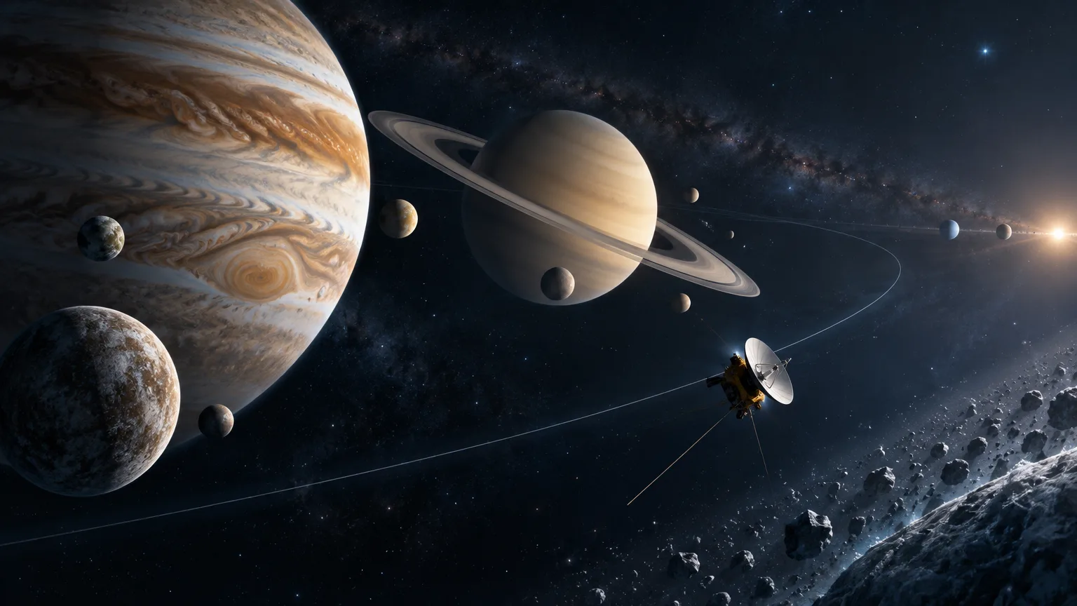 Voyager: la misión que convirtió un sobrevuelo de dos planetas en un viaje por el sistema solar exterior